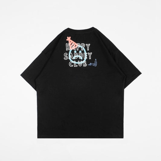 FAITH FADE - Happy Saddey Club Oversized Tee (Black)