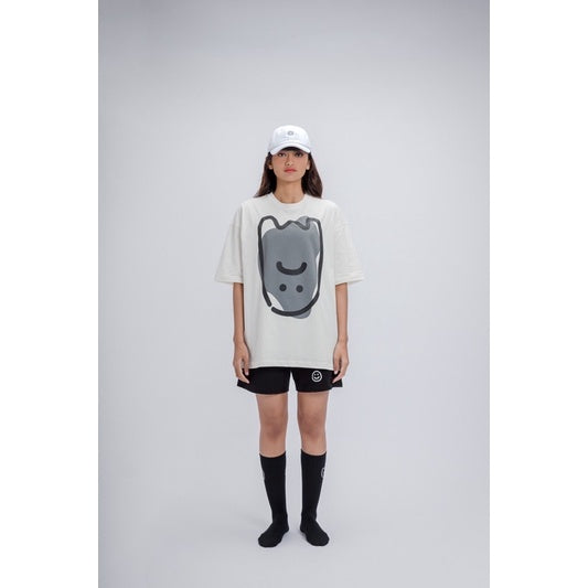 FAITH FADE CHILDHOOD MEMORIES - Saddey Ghostey Big Oversized Tee (Broken White)