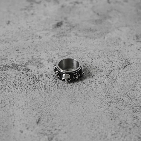 FAITH FADE - Skull Flower Rotating Ring