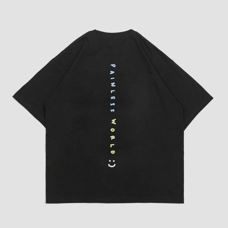 FAITH FADE UTOPIA - Painless World Oversized Tee (Black)