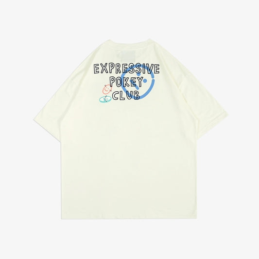 FAITH FADE - Expressive Pokey Club Oversized Tee (Broken White)