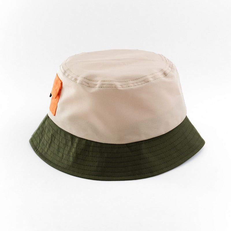 FAITH FADE Cargo Smiley Bucket Hat (Beige)