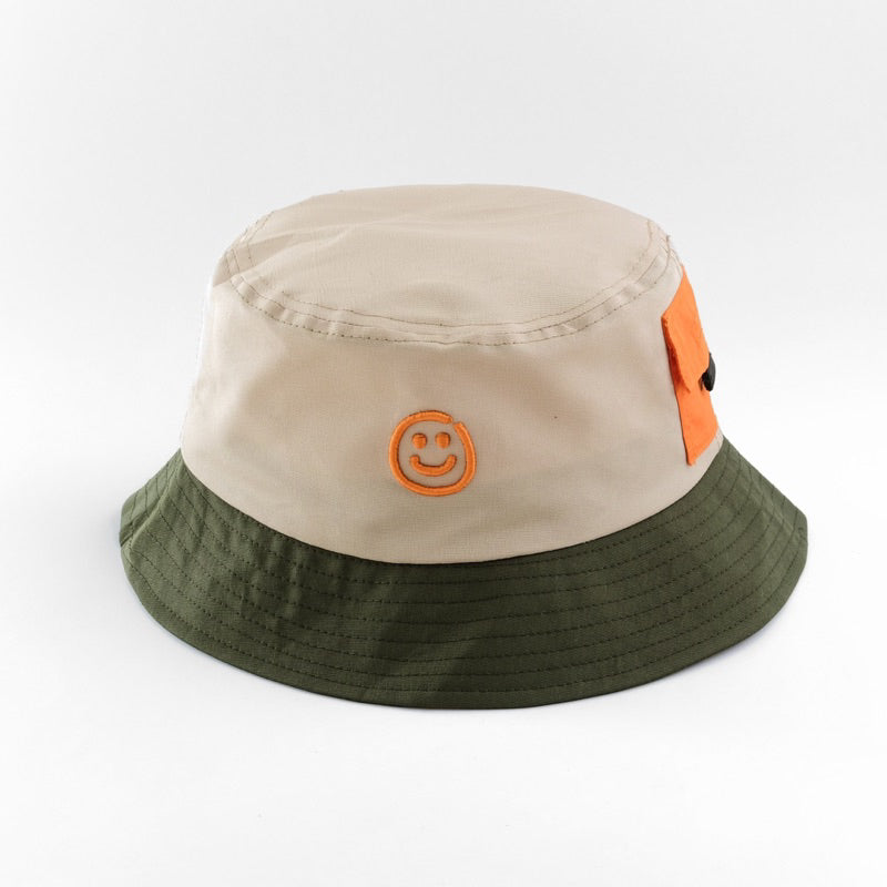 FAITH FADE Cargo Smiley Bucket Hat (Beige)