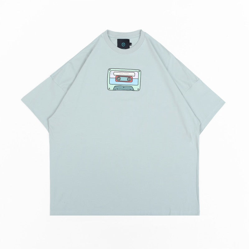 FAITH FADE Absence of Happiness - Sad Lost Souls Wide Oversized Tee (Dusty Green)