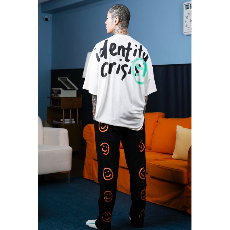 FAITH FADE Absence of Happiness - Identity Crisis Wide Oversized Tee (Broken White)