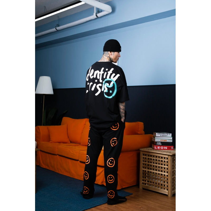 FAITH FADE Absence of Happiness - Identity Crisis Wide Oversized Tee (Black)
