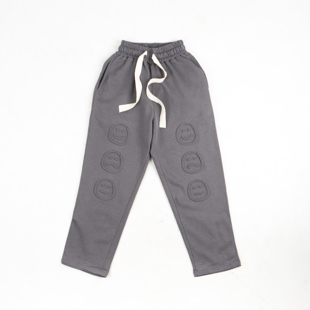 FAITH FADE - Signature Emboss Ankle Pants (Dark Grey)