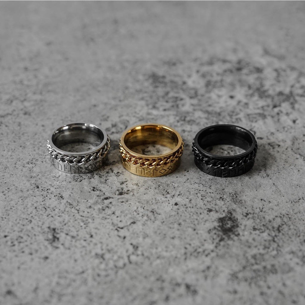 FAITH FADE - Rune Chain Ring