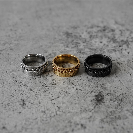 FAITH FADE - Rune Chain Ring